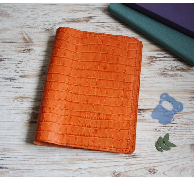 Pumpkin croco leather Hobonichi cover A5