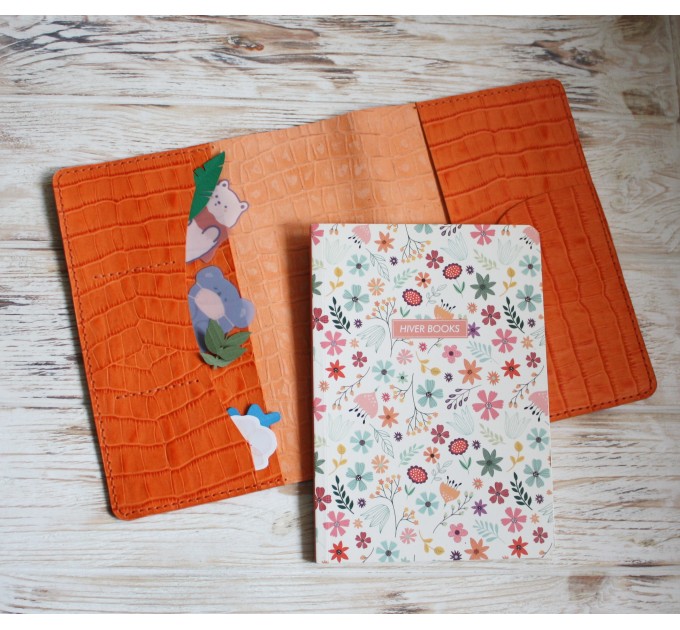 Pumpkin croco leather Hobonichi cover A5