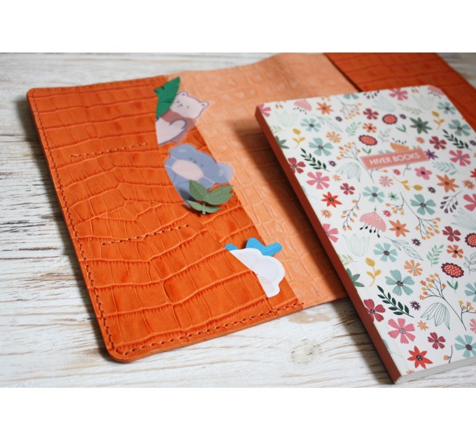 Pumpkin croco leather Hobonichi cover A5