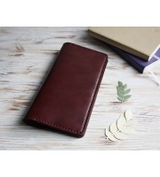 Burgundy leather Hobonichi Weeks cover