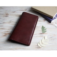 Burgundy leather Hobonichi Weeks cover