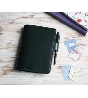 Dark green leather a6 Hobonichi Techo cover
