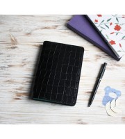 Black croco print Hobonichi planner cover A6