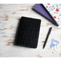 Black croco print Hobonichi planner cover A6