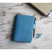 Blue leather Hobonichi techo cover A6