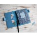 Blue leather Hobonichi techo cover A6