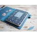 Blue leather Hobonichi techo cover A6