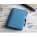 Blue leather Hobonichi techo cover A6