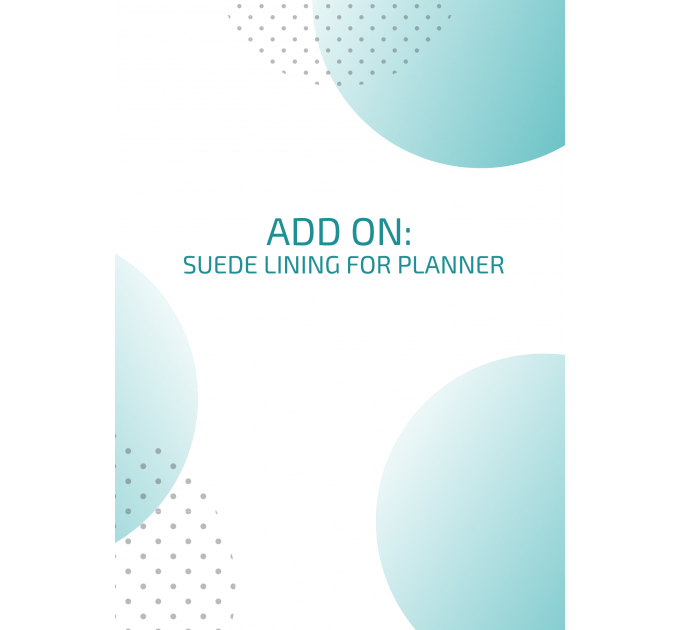 Add on suede lining for planner