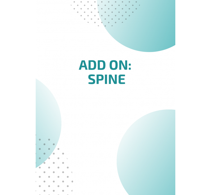 Add on spine for planner cover