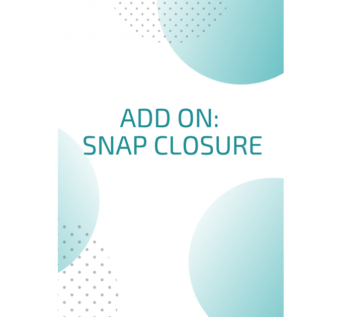 Add on snap closure for planner cover