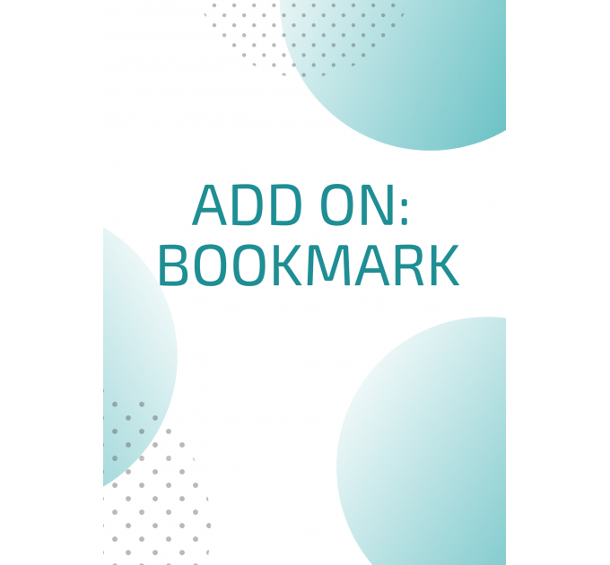 Add on bookmarks for planner cover