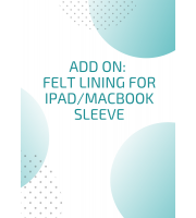 Add on felt lining for iPad sleeve Macbook case or Microsoft Surface or Samsung Tablet