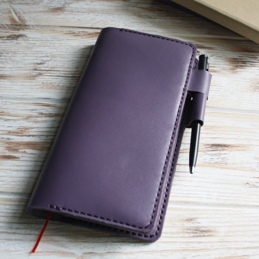 Hobonichi Mega Weeks Leather Cover, Wallet Personalized Leather