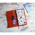 Orange leather hobonichi week cover