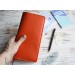 Orange leather hobonichi week cover