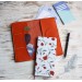 Orange leather hobonichi week cover
