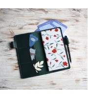 Green leather Hobonichi Weeks cover