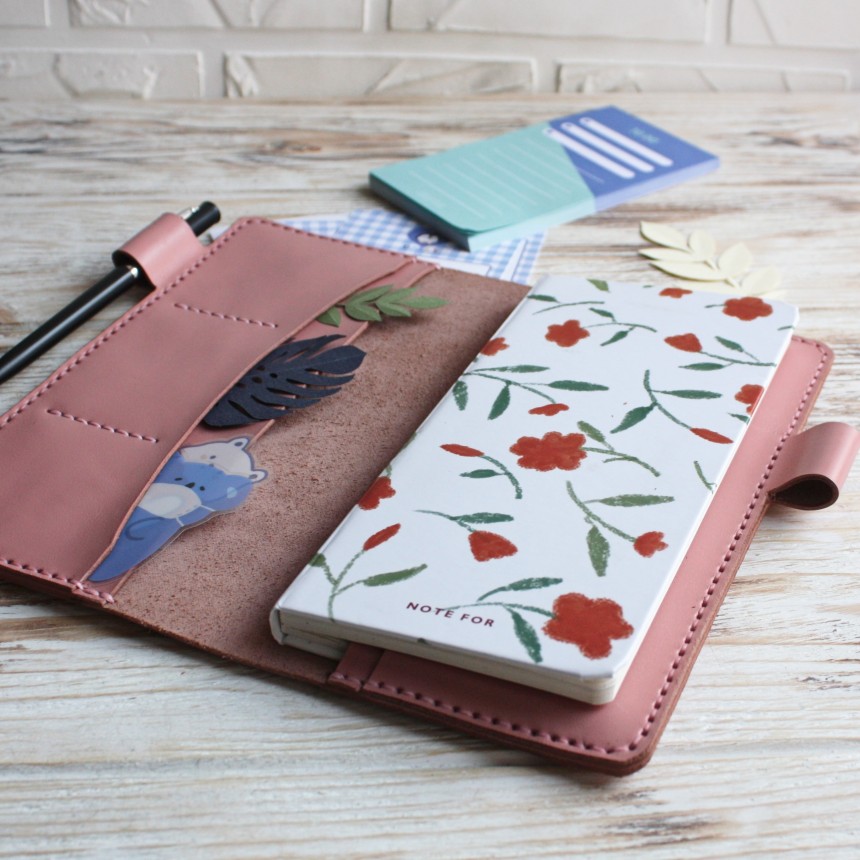 Hobonichi Mega Weeks Leather Cover, Wallet Personalized Leather