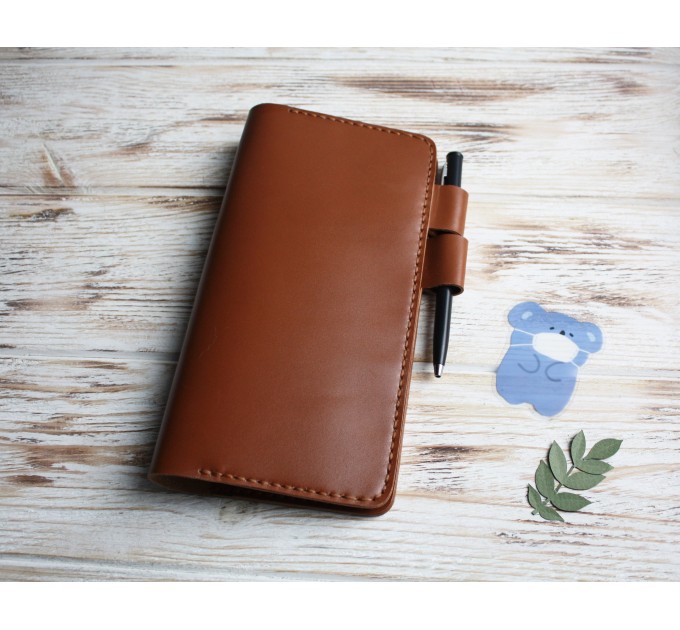 Toffee brown leather Hobonichi Weeks cover