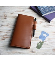 Toffee brown leather Hobonichi Weeks cover