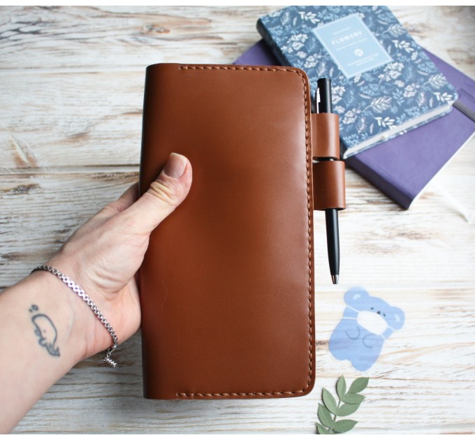Toffee brown leather Hobonichi Weeks cover