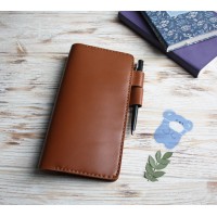 Toffee brown leather Hobonichi Weeks cover