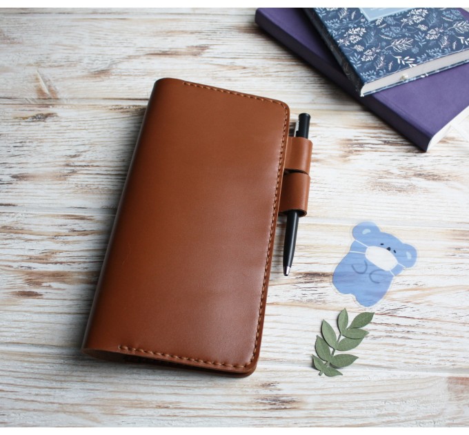 Toffee brown leather Hobonichi Weeks cover