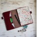 Burgundy leather Hobonichi cover A5