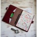 Burgundy leather Hobonichi cover A5