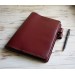 Burgundy leather Hobonichi cover A5