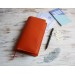 Orange leather Kokuyo Jibun techo cover
