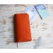 Orange leather Kokuyo Jibun techo cover