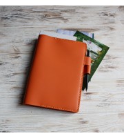 Orange leather Stalogy cover