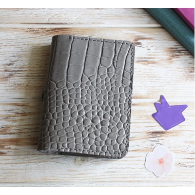 Gray croco leather Sterling Ink 2024 cover A6