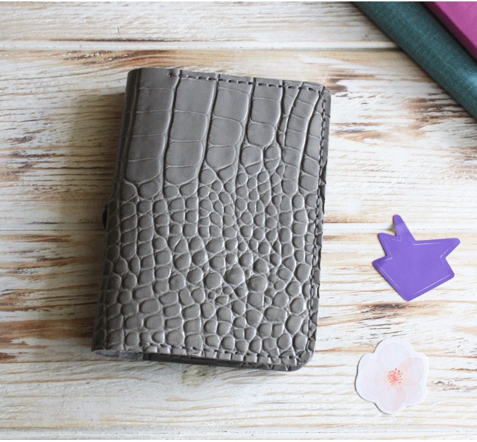 Gray croco leather Sterling Ink 2024 cover A6