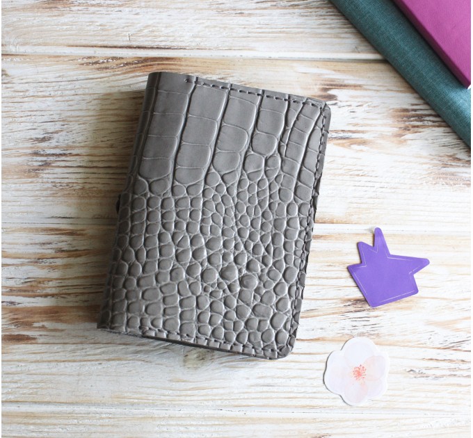 Gray croco leather Sterling Ink 2024 cover A6