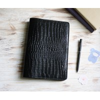 Black croco leather Wonderland222 cover