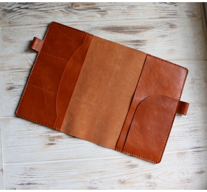 Brown large moleskine leather cover