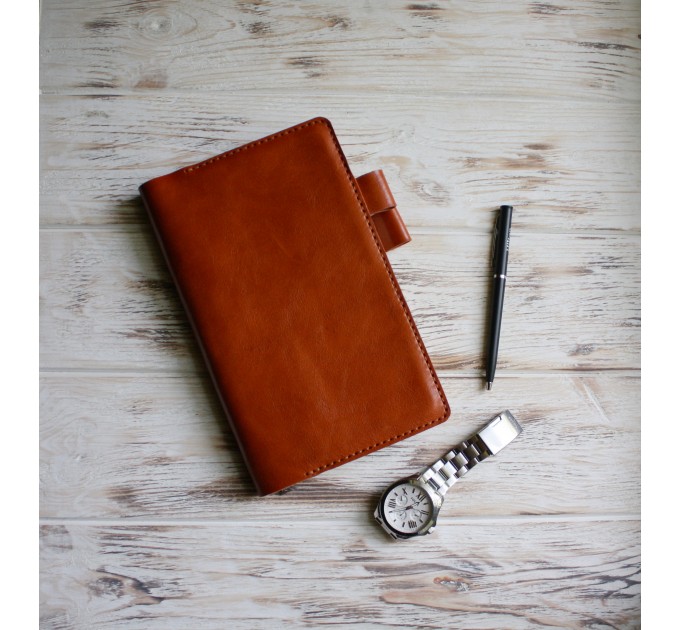 Brown large moleskine leather cover